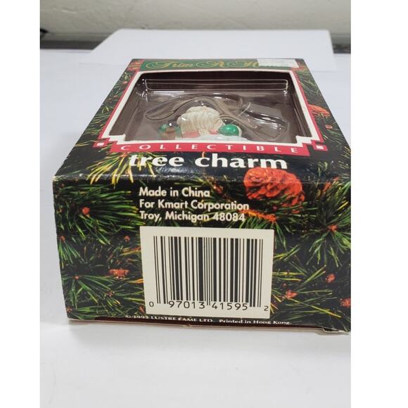 Vintage Christmas Ornament "Santa in a Chimney" Trim A Tree Charm 1992 - Picture 4 of 8